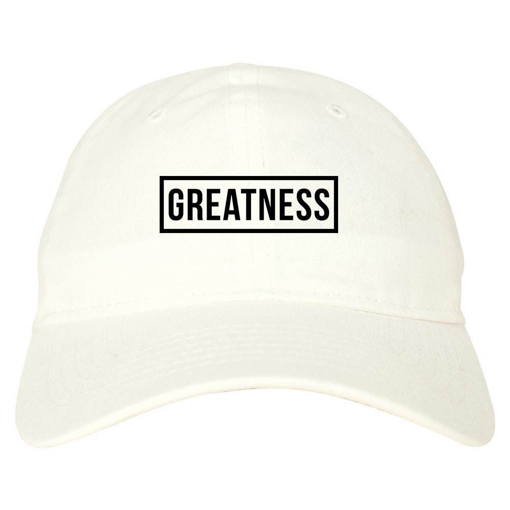 Greatness Box Mens Dad Hat White