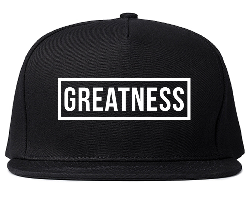 Greatness Box Mens Snapback Hat Black