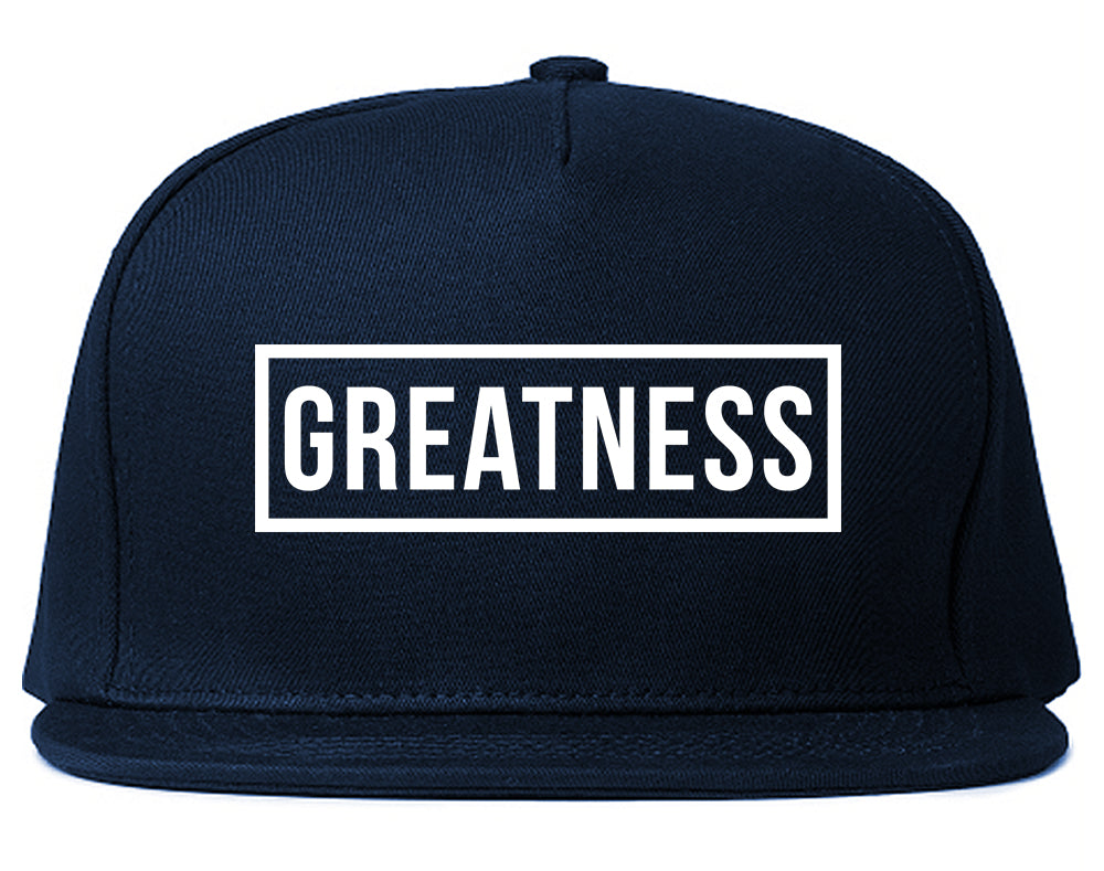 Greatness Box Mens Snapback Hat Navy Blue