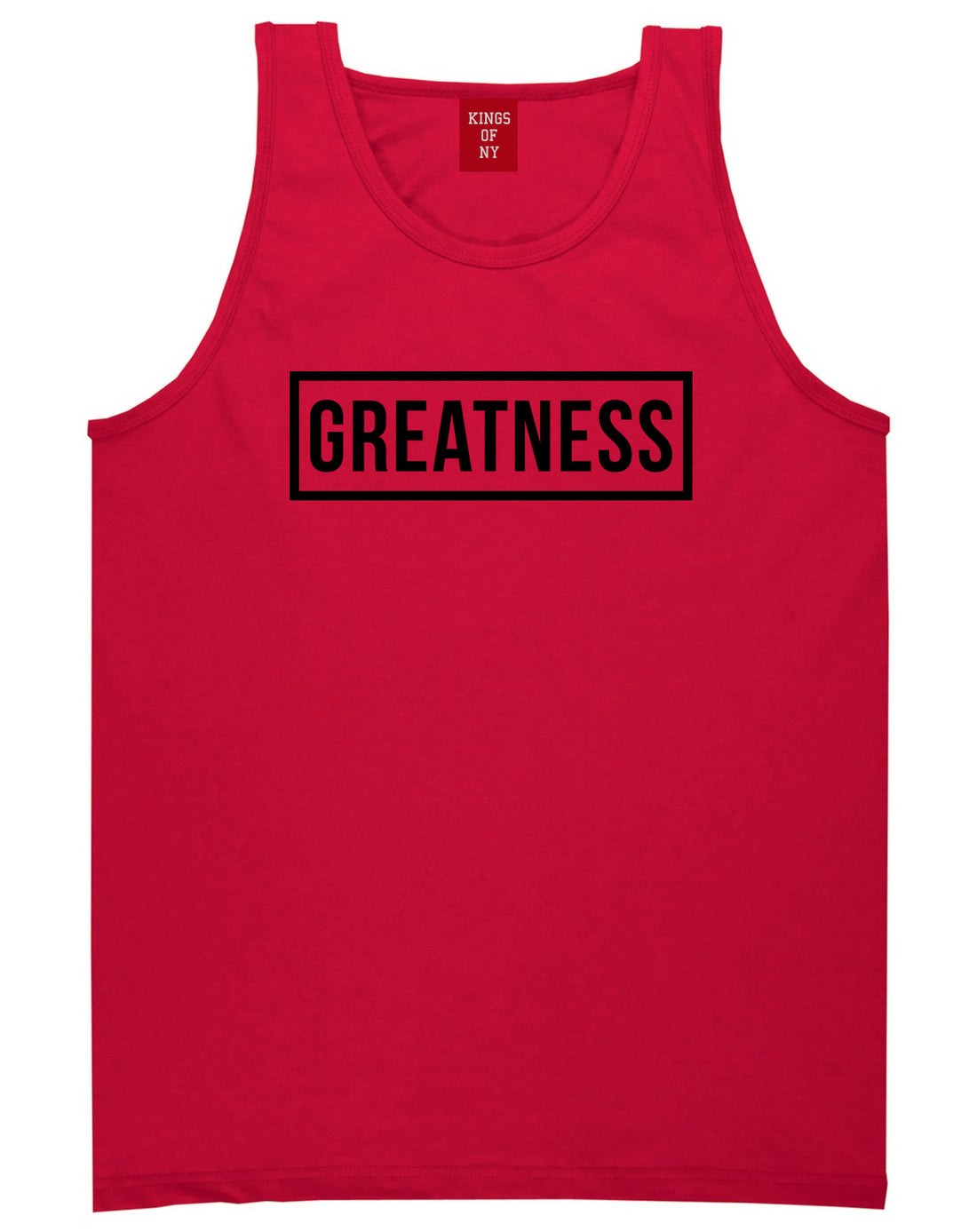Greatness Box Mens Tank Top T-Shirt Red