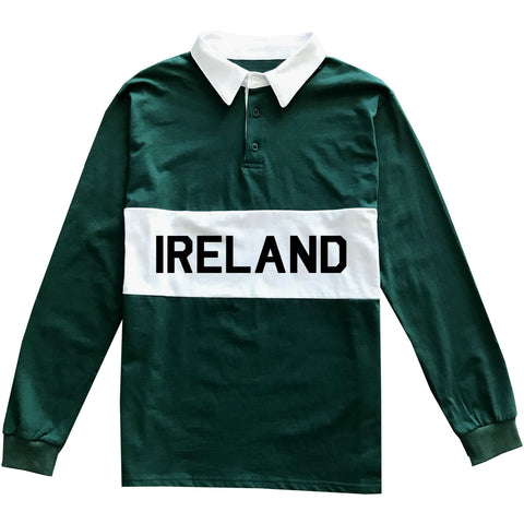 Green Irish Ireland Mens Rugby Shirt