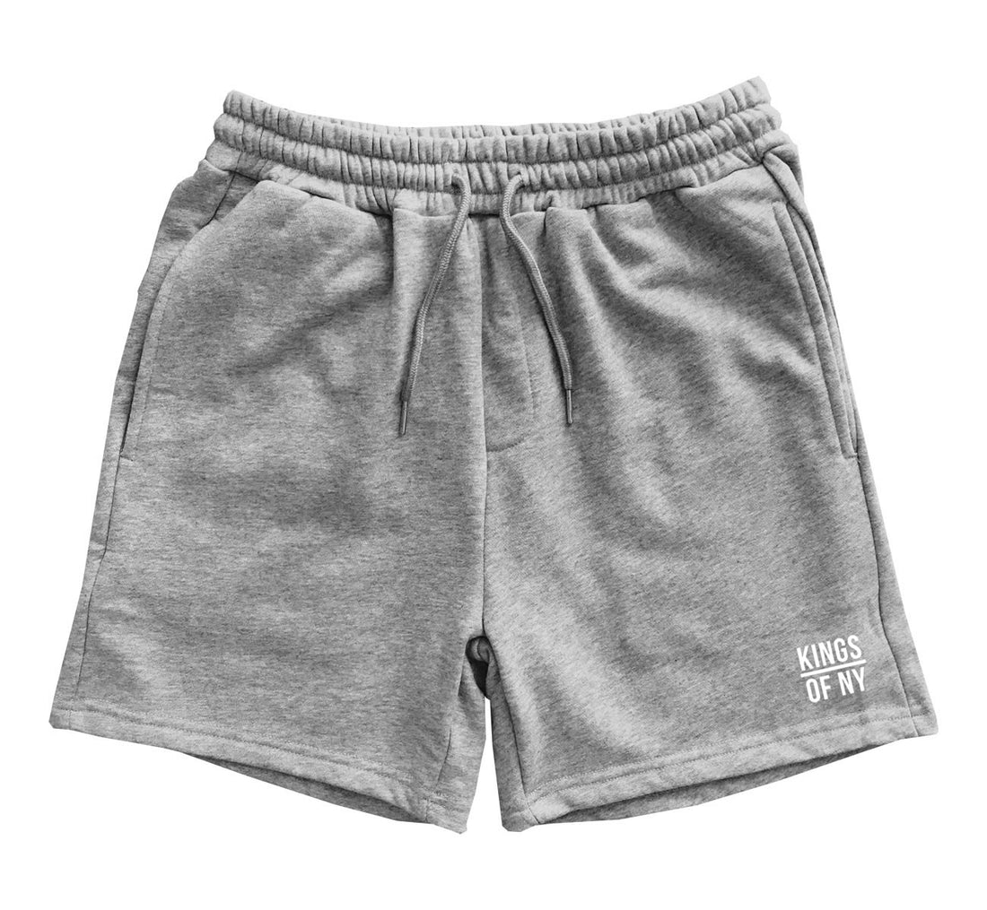 Logo Drawstring Mens Sweat Shorts Grey