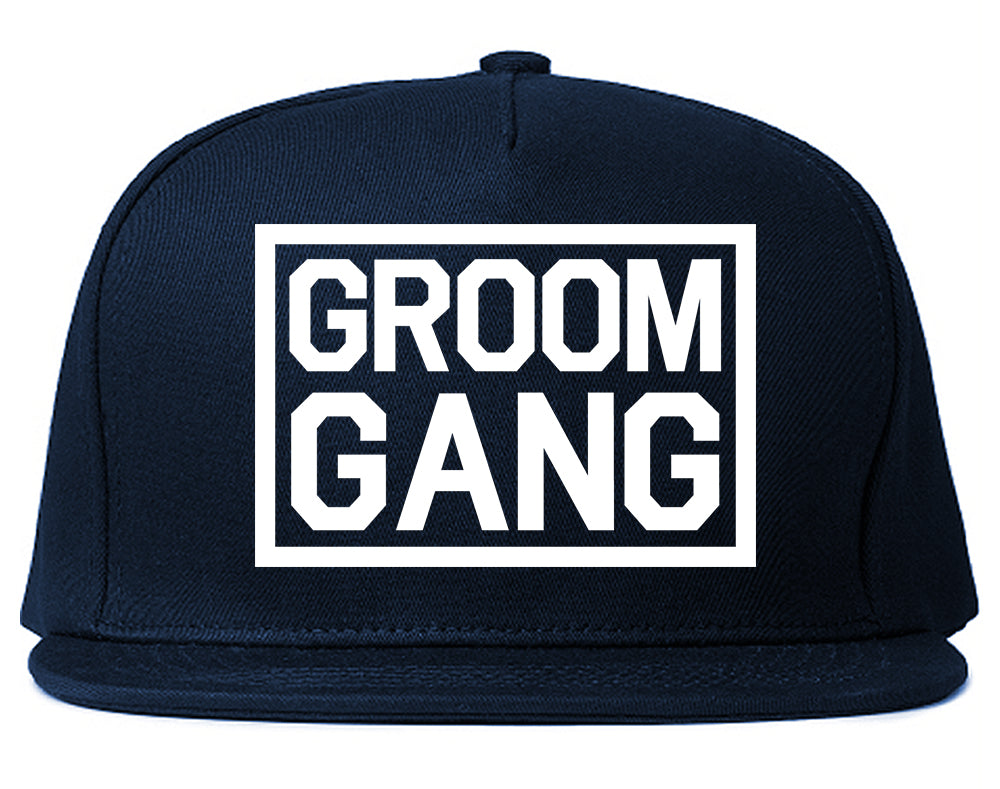 Groom Gang Bachelor Party Snapback Hat Blue
