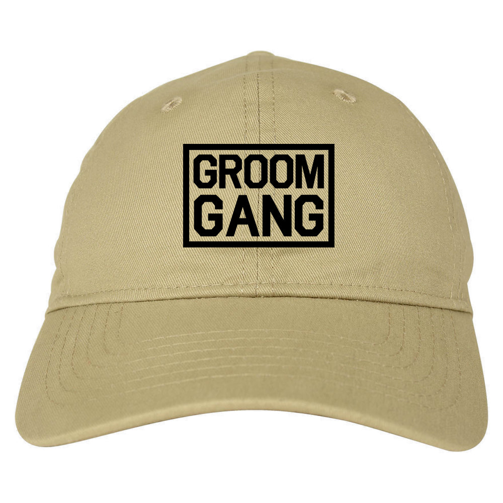 Groom Gang Bachelor Party Dad Hat Baseball Cap Beige