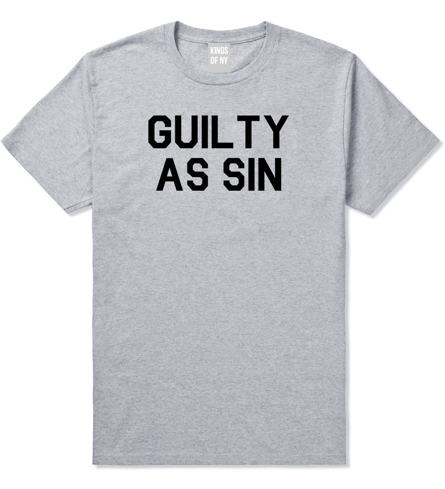 Guilty As Sin Mens T-Shirt Grey by Kings Of NY