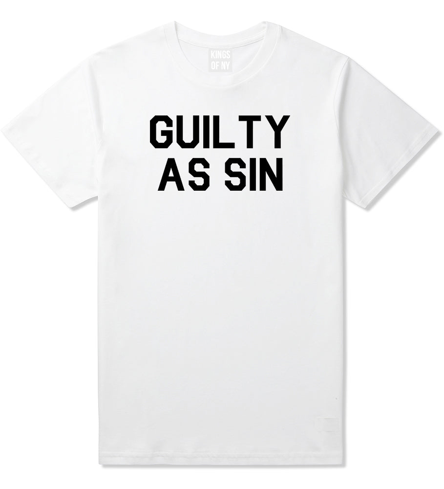 Guilty As Sin Mens T-Shirt White by Kings Of NY