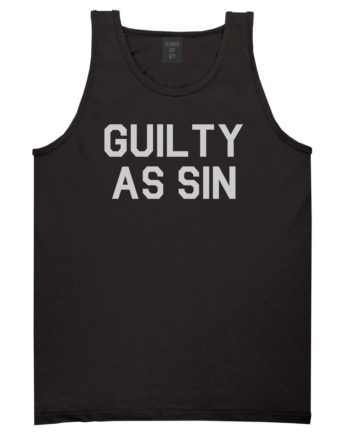 Guilty As Sin Mens Tank Top Shirt Black by Kings Of NY