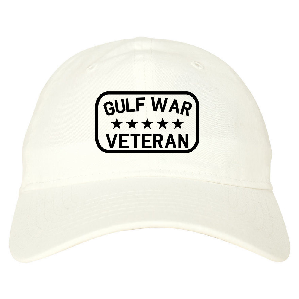 Gulf War Veteran Mens Dad Hat Baseball Cap White