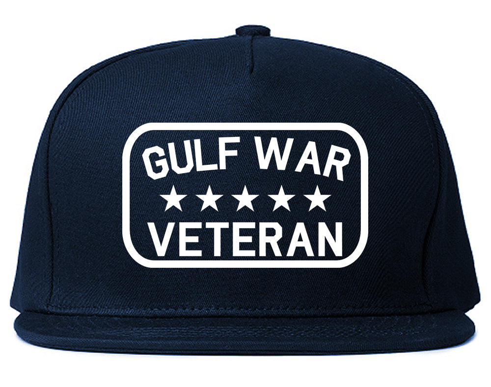 Gulf War Veteran Mens Snapback Hat Navy Blue
