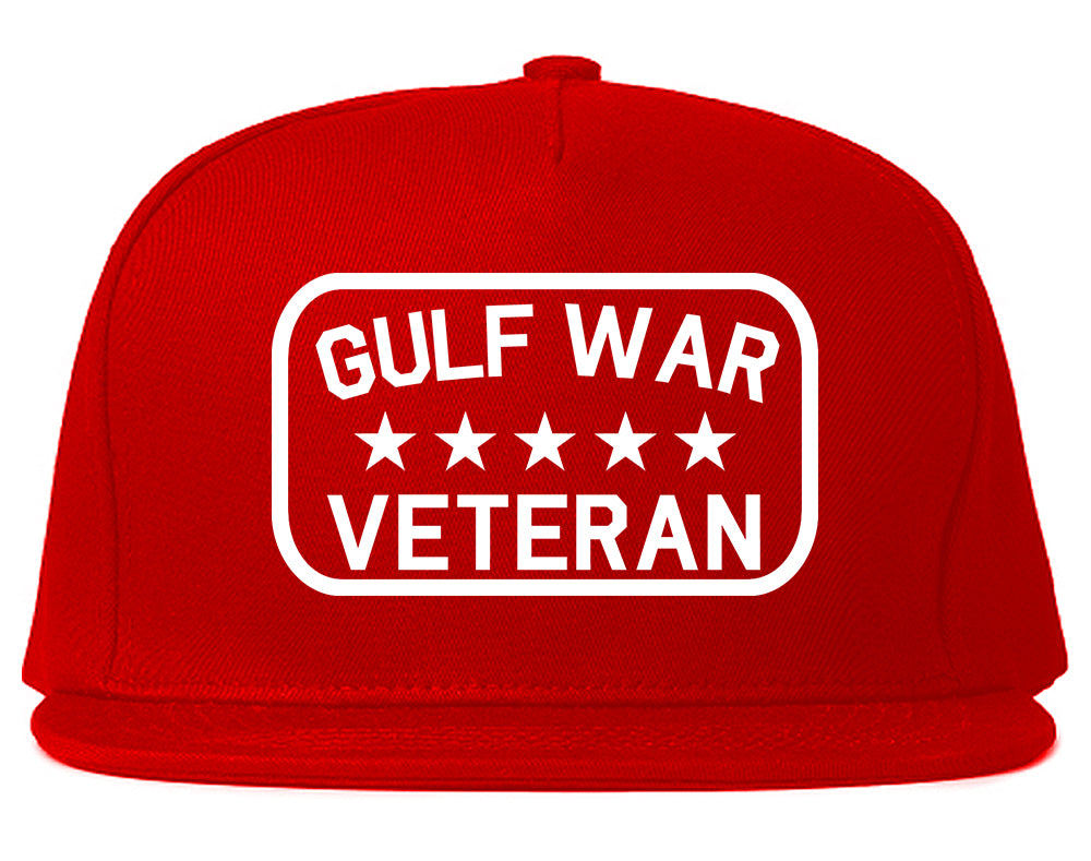 Gulf War Veteran Mens Snapback Hat Red