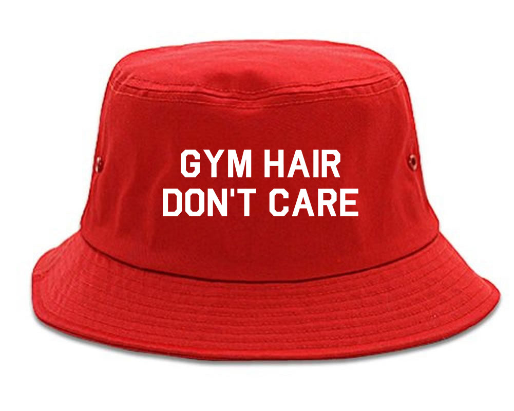 Gym Hair Dont Care Mens Snapback Hat Red