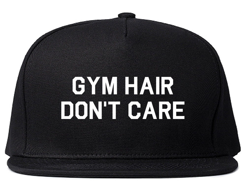 Gym Hair Dont Care Mens Snapback Hat Black