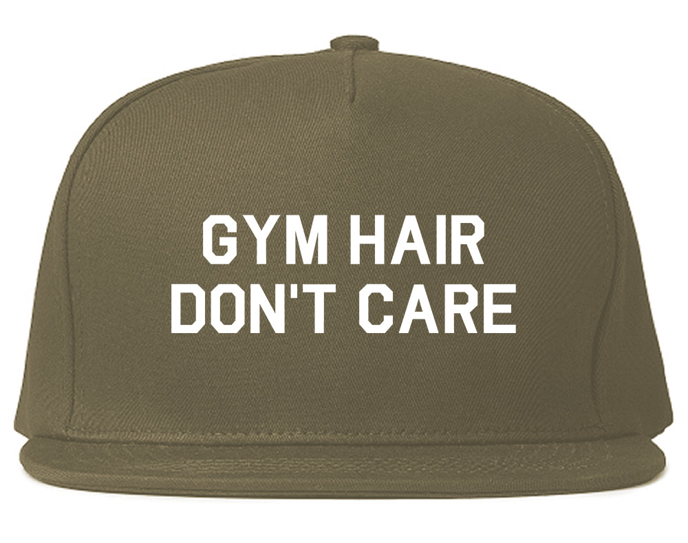 Gym Hair Dont Care Mens Snapback Hat Grey