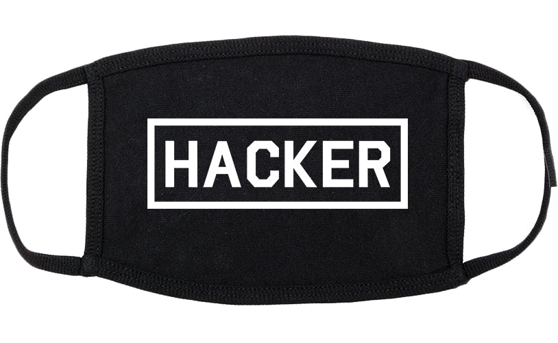 Hacker Computer Programmer Cotton Face Mask Black