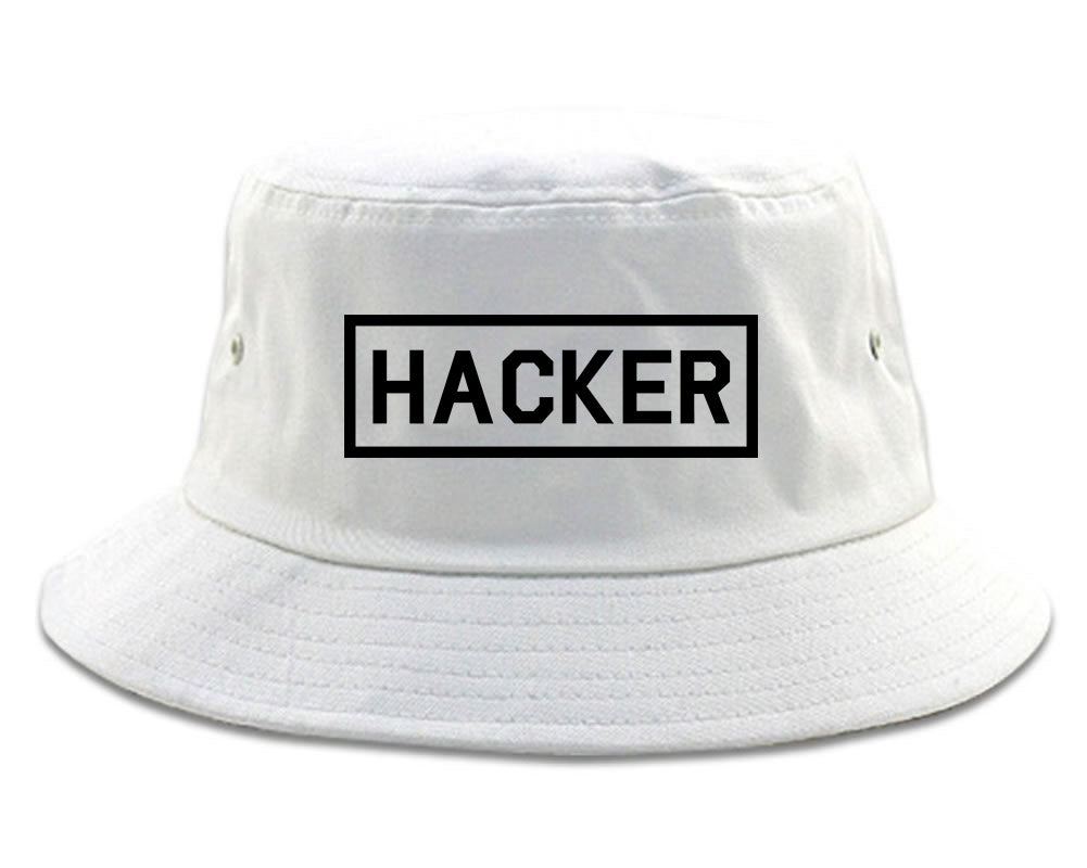 Hacker Computer Programmer Mens Snapback Hat White