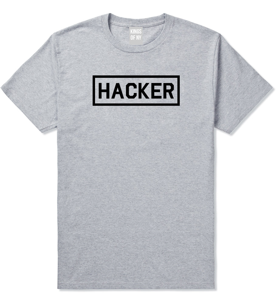 Hacker Computer Programmer Mens T Shirt Grey