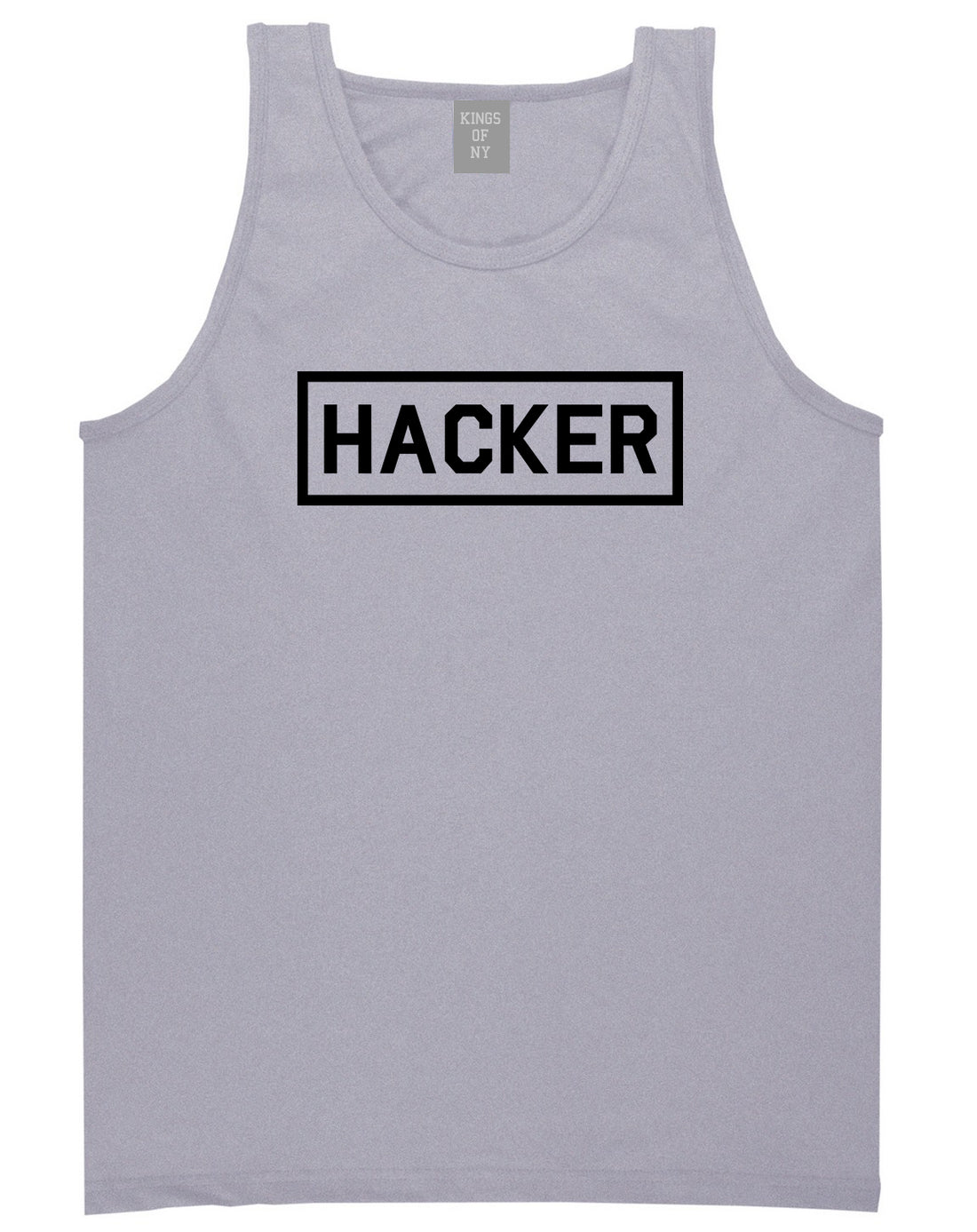 Hacker Computer Programmer Mens Tank Top Shirt Grey