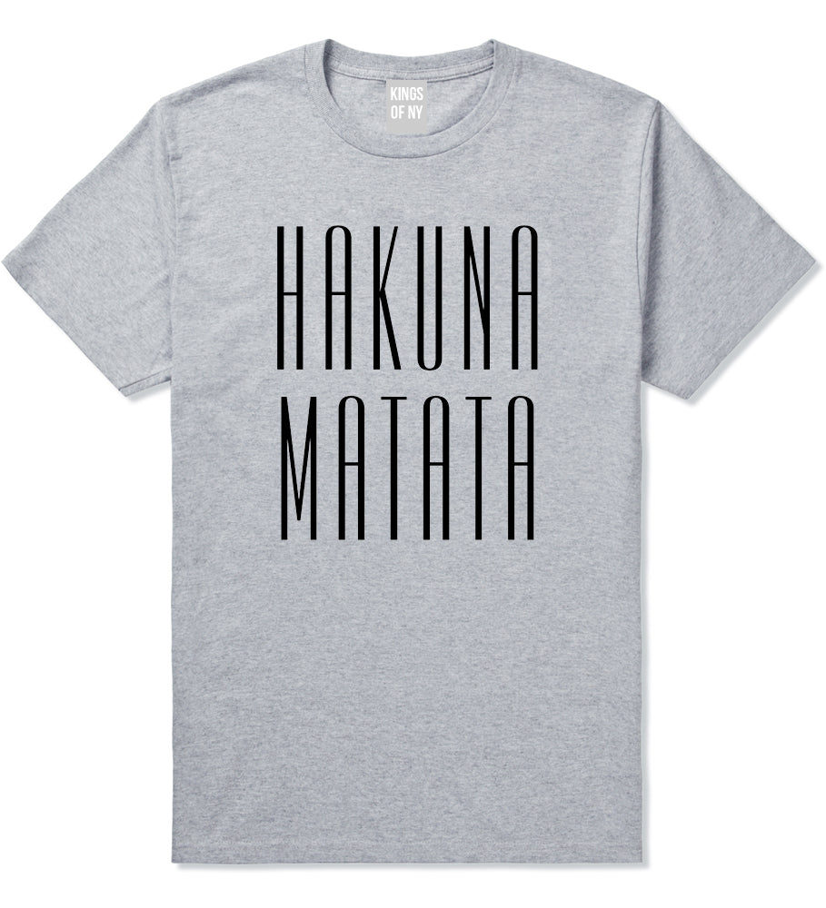 Hakuna Matata No Worries Mens T Shirt Grey