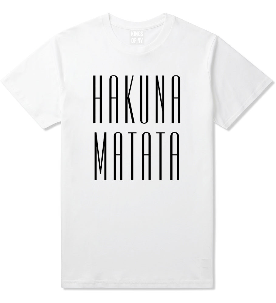 Hakuna Matata No Worries Mens T Shirt White