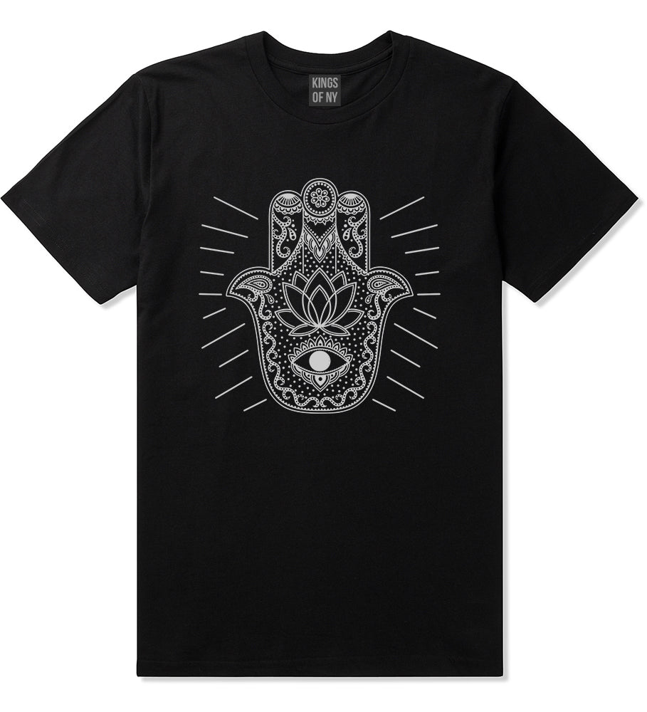 Hamsa Hand Of God Mens T-Shirt Black