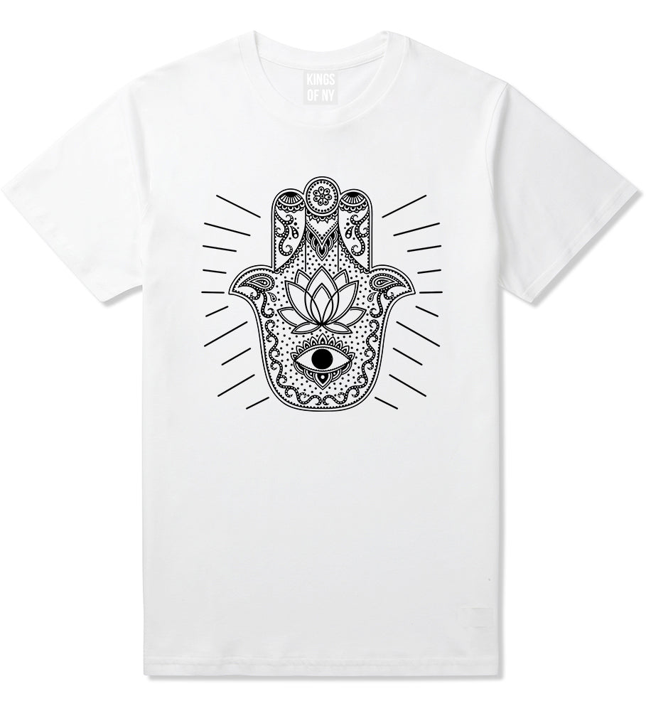 Hamsa Hand Of God Mens T-Shirt White