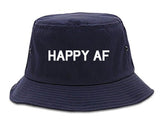 Happy_AF Mens Blue Bucket Hat by Kings Of NY