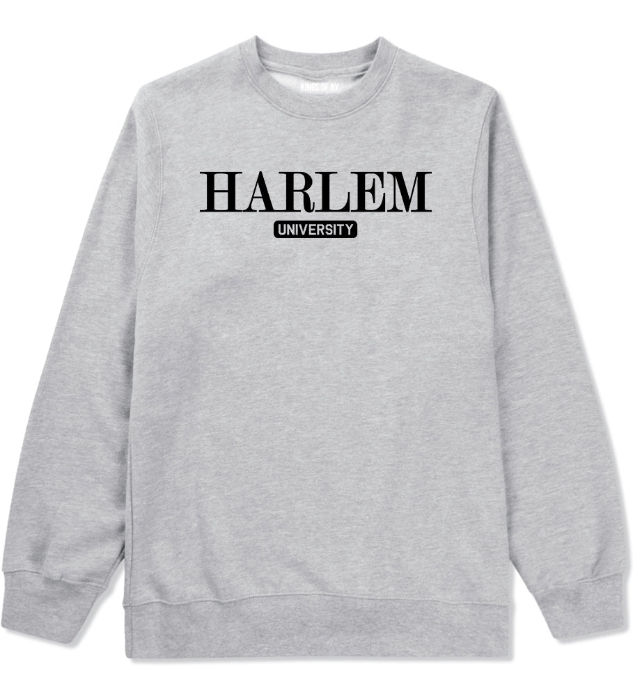 Harlem University New York Mens Crewneck Sweatshirt Grey