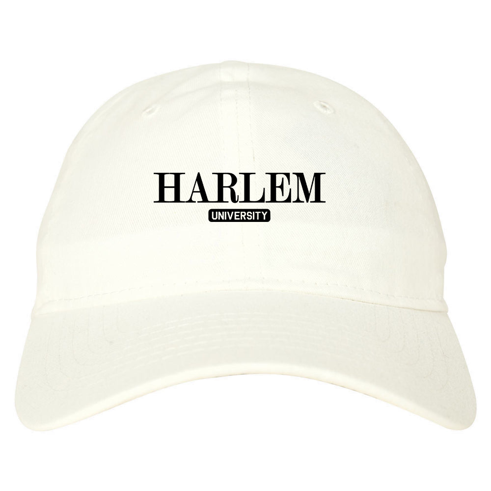 Harlem University New York Mens Dad Hat White