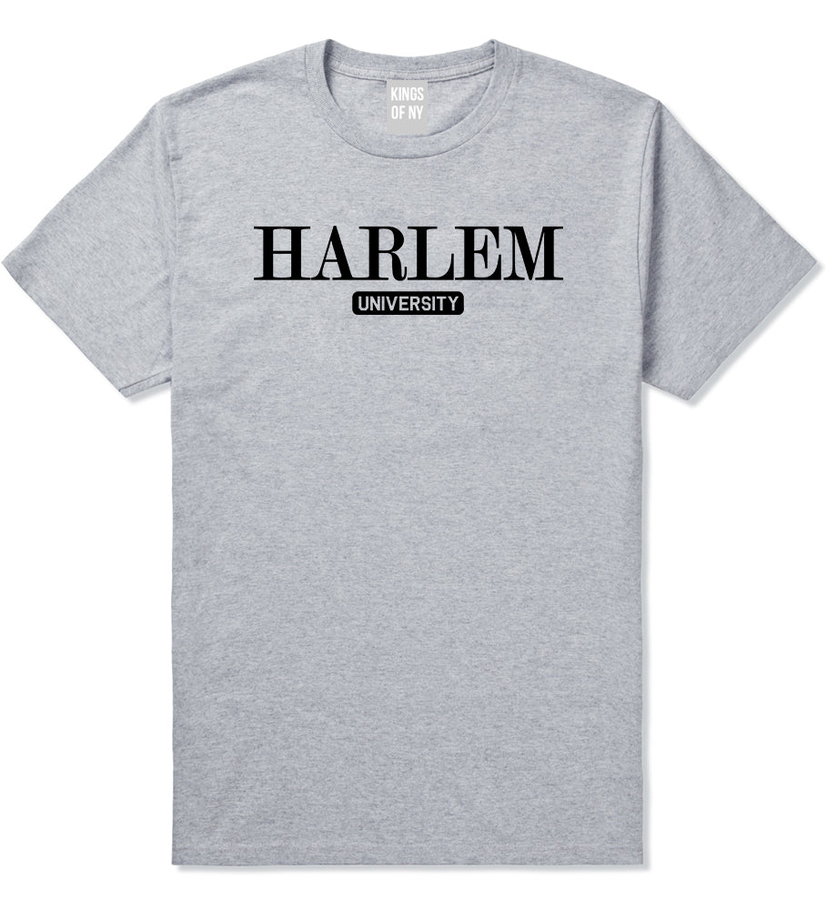 Harlem University New York Mens T-Shirt Grey