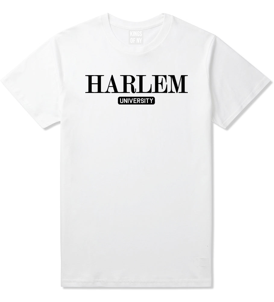 Harlem University New York Mens T-Shirt White