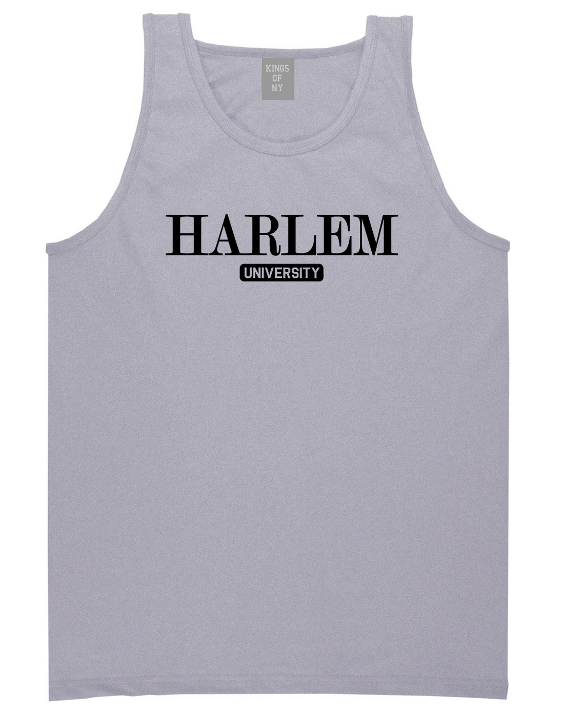 Harlem University New York Mens Tank Top T-Shirt Grey