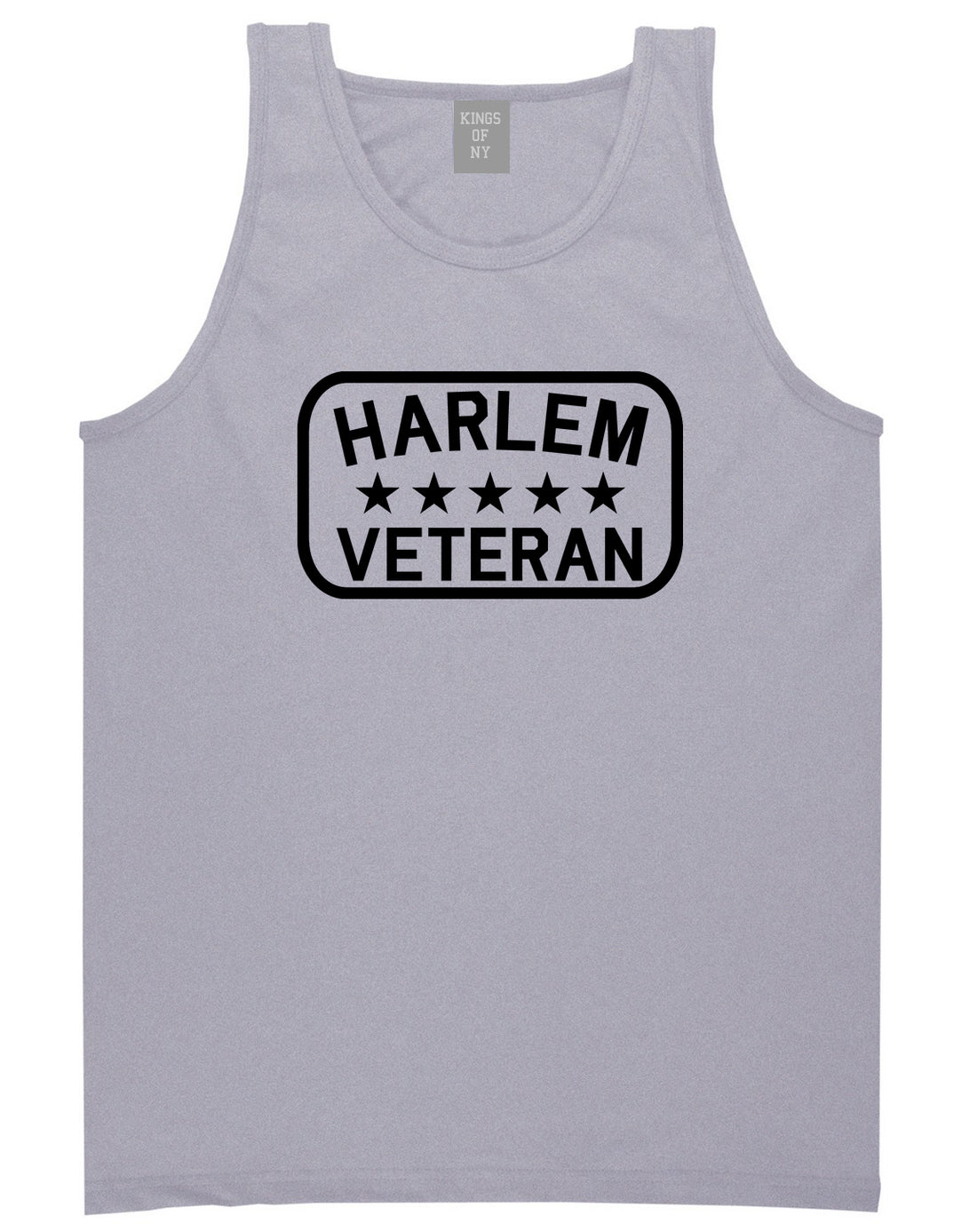 Harlem Veteran Mens Tank Top Shirt Grey