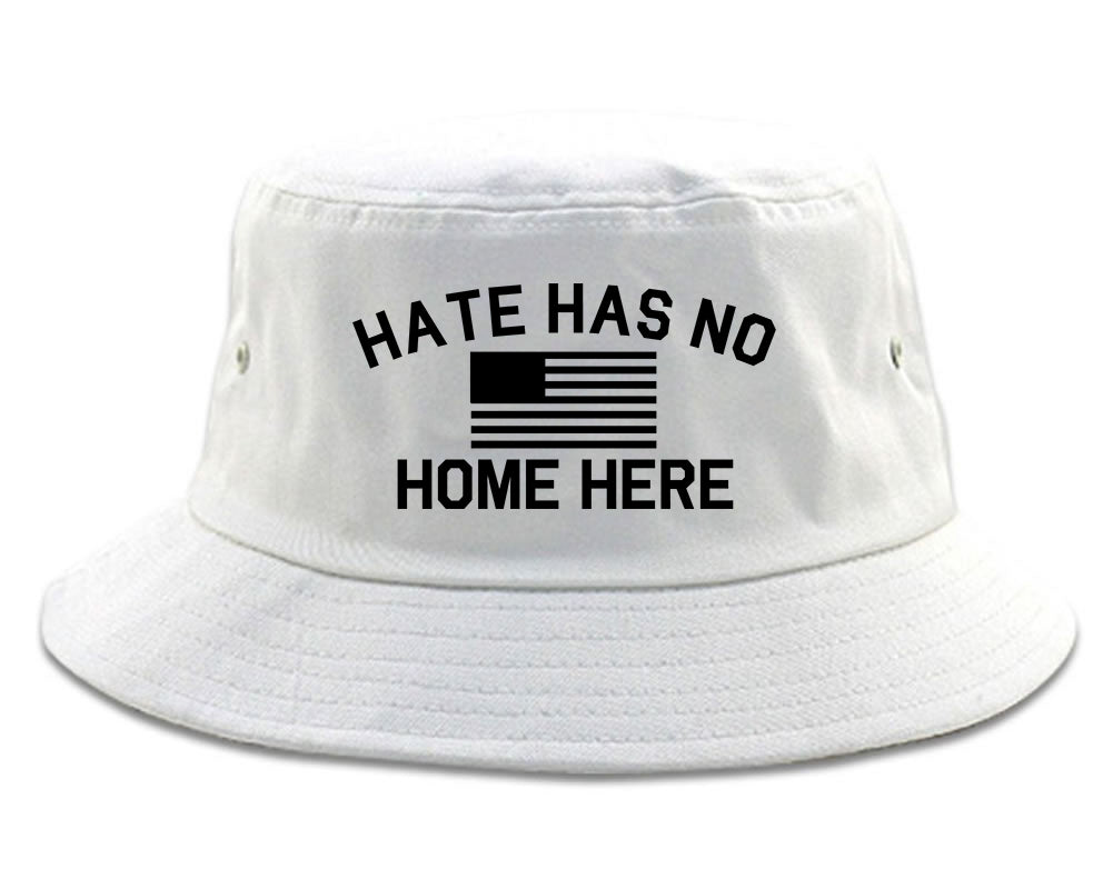 Hate Has No Home Here America Flag Mens Snapback Hat White