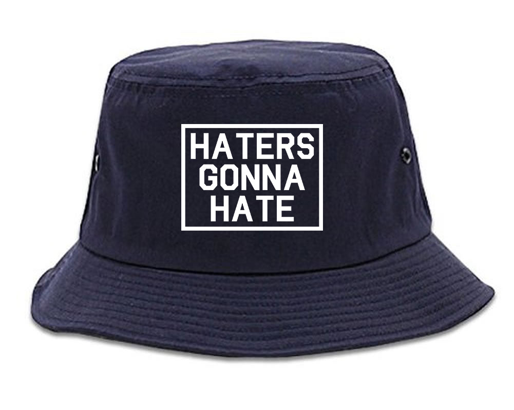 Haters Gonna Hate Mens Snapback Hat Navy Blue