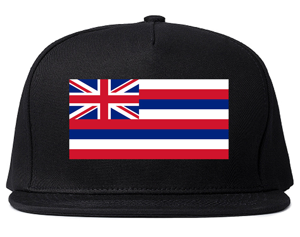 Hawaii State Flag HI Chest Mens Snapback Hat Black