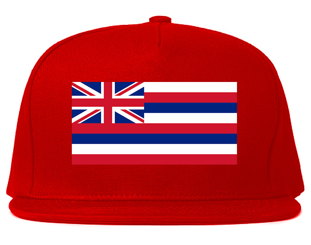 Hawaii State Flag HI Chest Mens Snapback Hat Red