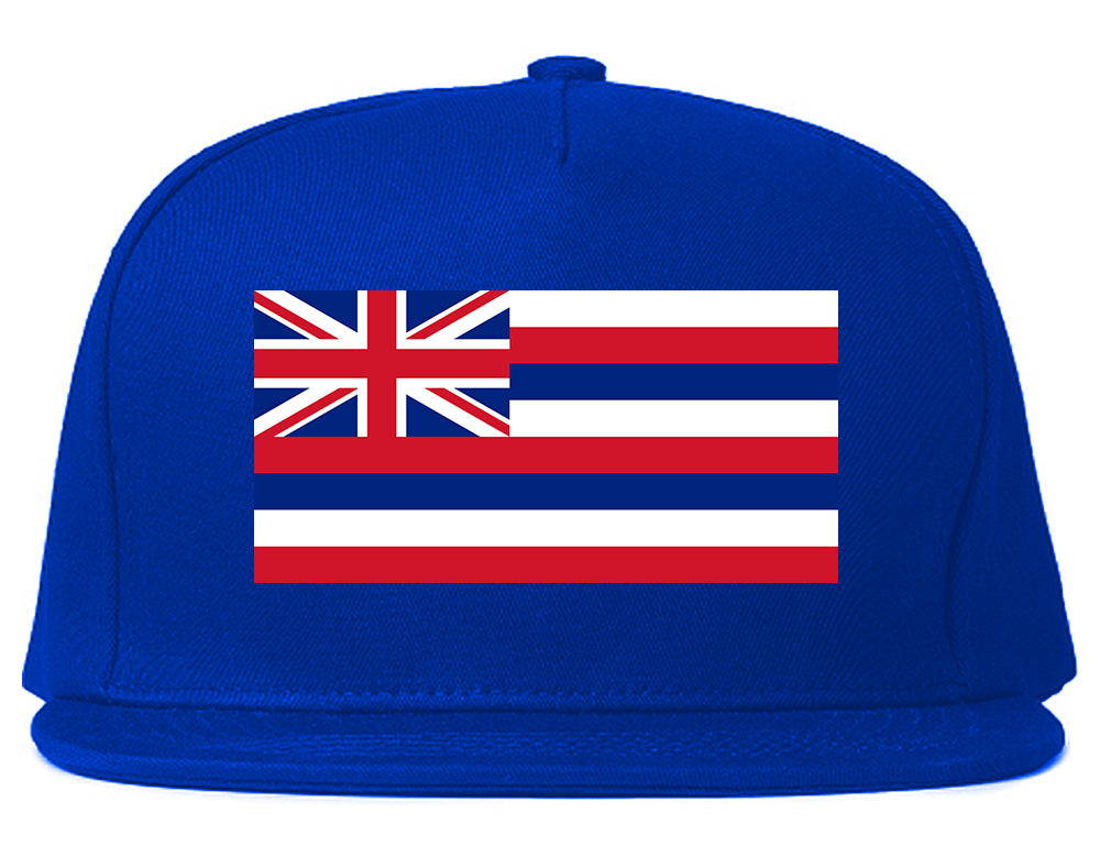 Hawaii State Flag HI Chest Mens Snapback Hat Royal Blue