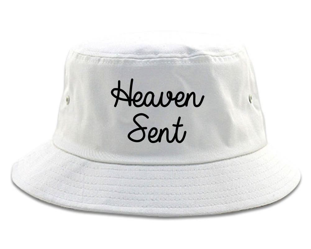 Heaven Sent Mens Snapback Hat White