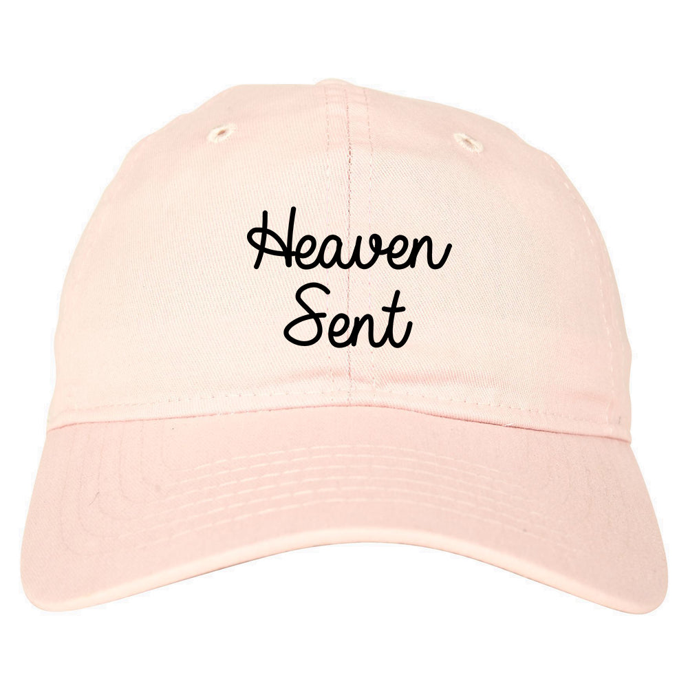 Heaven Sent Mens Dad Hat Baseball Cap Pink