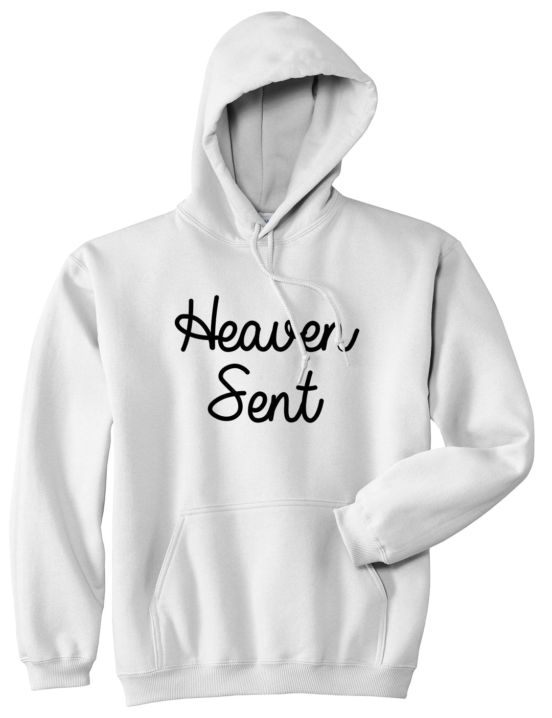 Heaven Sent Mens Pullover Hoodie White