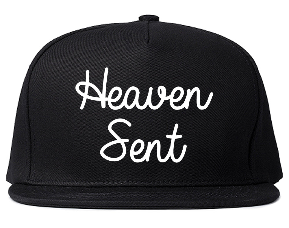 Heaven Sent Mens Snapback Hat Black