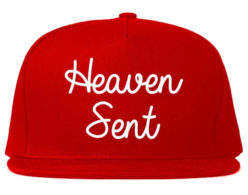 Heaven Sent Mens Snapback Hat Red