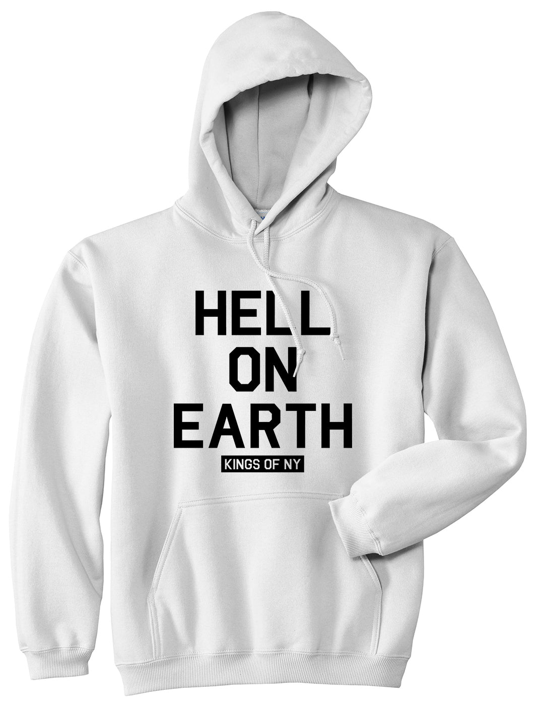 Hell On Earth Mobb Mens Pullover Hoodie White