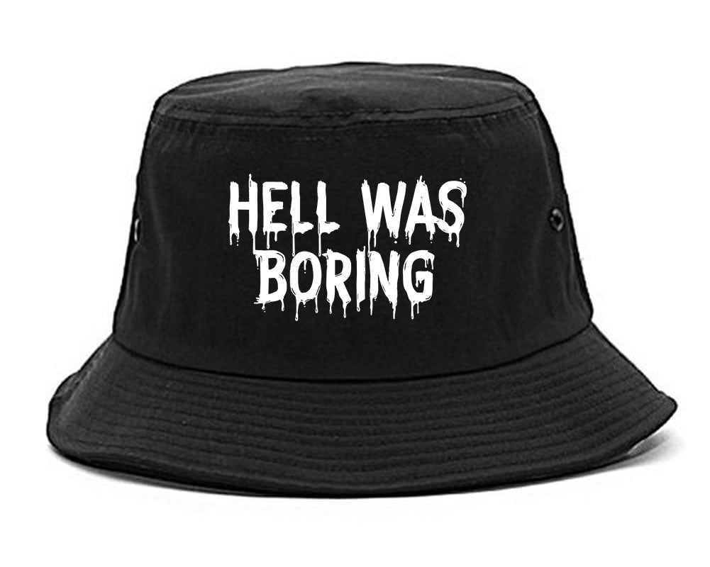 Hell Was Boring Mens Snapback Hat Black