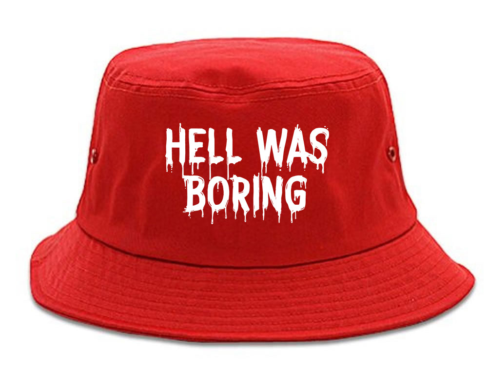 Hell Was Boring Mens Snapback Hat Red