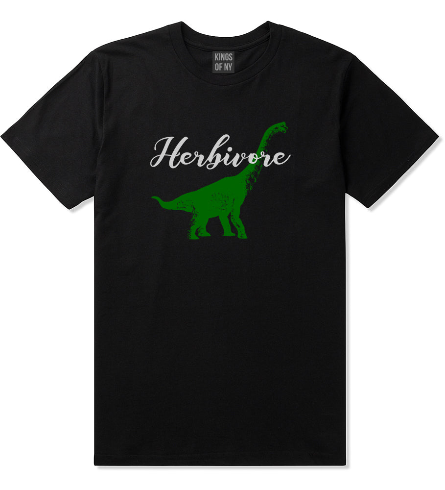 Herbivore Dinosaur Vegetarian Mens T Shirt Black