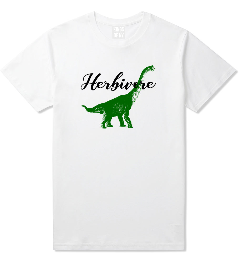 Herbivore Dinosaur Vegetarian Mens T Shirt White
