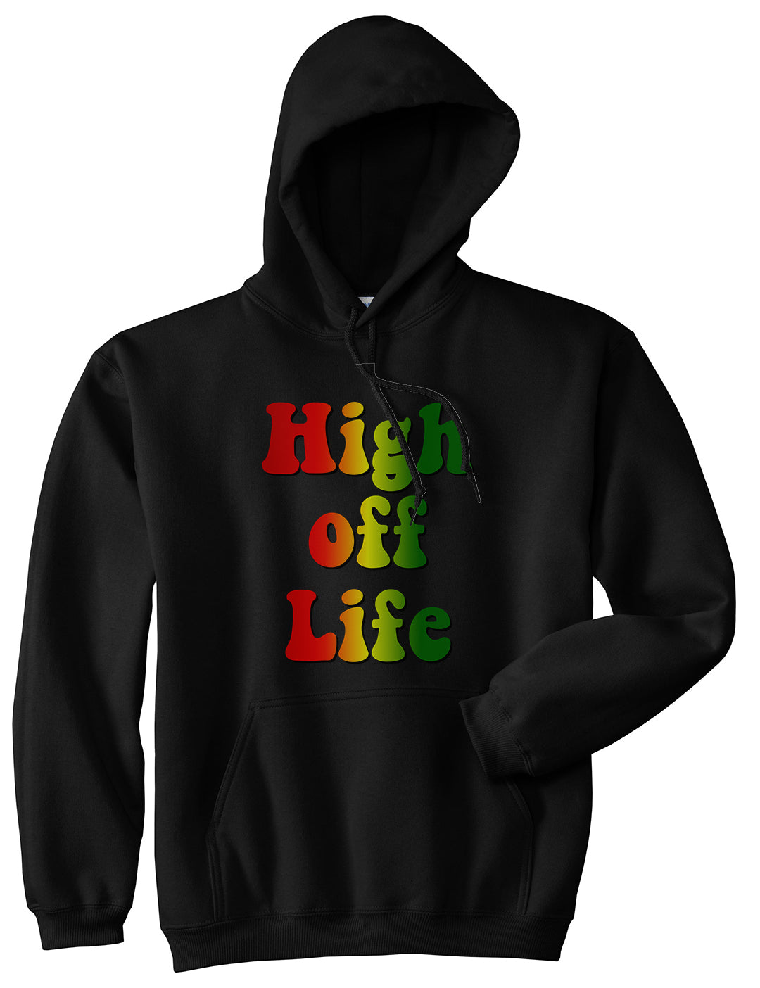 High Off Life Mens Pullover Hoodie Black by Kings Of NY