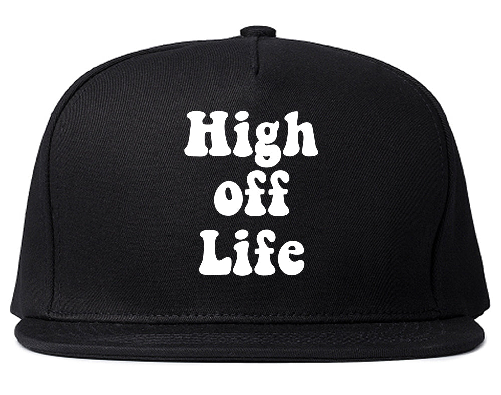 High Off Life Mens Snapback Hat Black