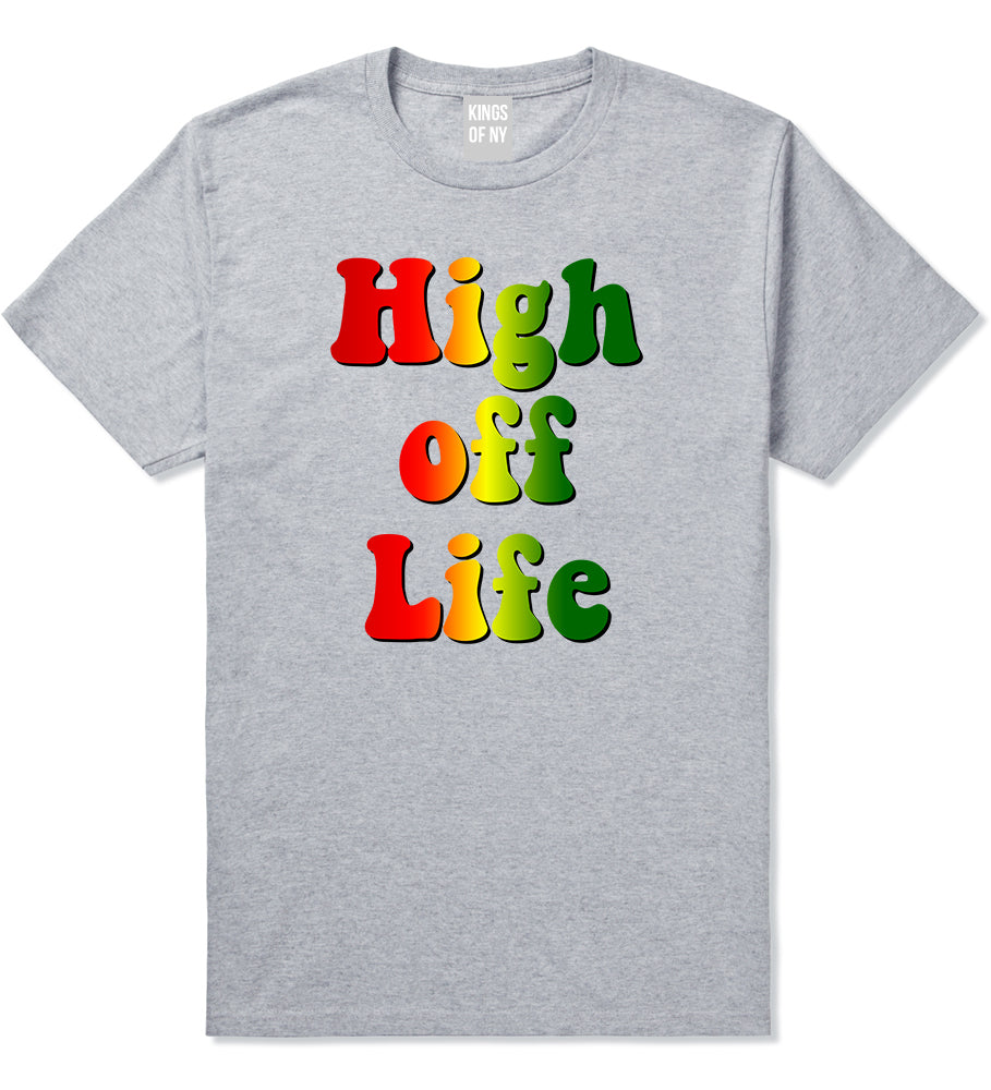 High Off Life Mens T-Shirt Grey by Kings Of NY